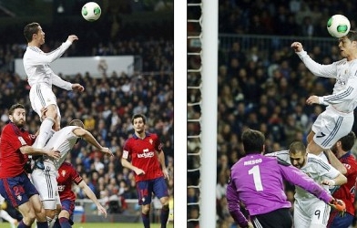 Ronaldo lại bật cao 'siêu khủng'